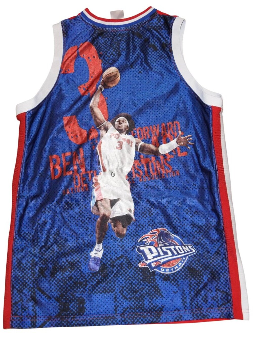 Vintage Ben Wallace Detroit Pistons Majestic Basketball Jersey Youth Size